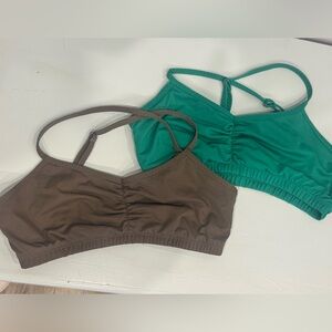 Handful Sports Bra Bundle Green and Brown EUC